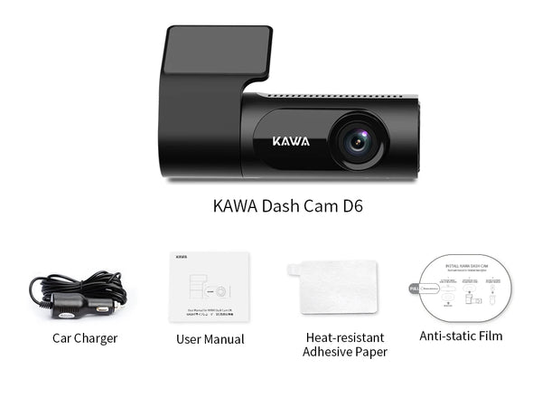 1440P KAWA D6 Car Dash Cam With WiFi App Voice Control WDR Night Vision - stepyours.com