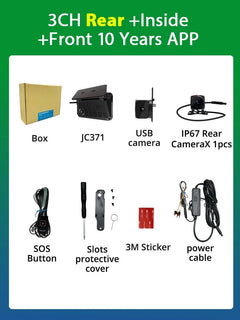 Jimimax JC371 ADAS Dash Cam 3 Channel 4G GPS Live Stream AI Recorder - stepyours.com