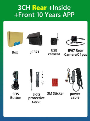 Jimimax JC371 ADAS Dash Cam 3 Channel 4G GPS Live Stream AI Recorder - stepyours.com