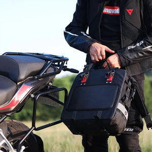 Rhinowalk Motorcycle Side Bag Fully Waterproof Inside 20L Expand 30L Universal Hook Saddle Bag With Removable Motorbike Luggage