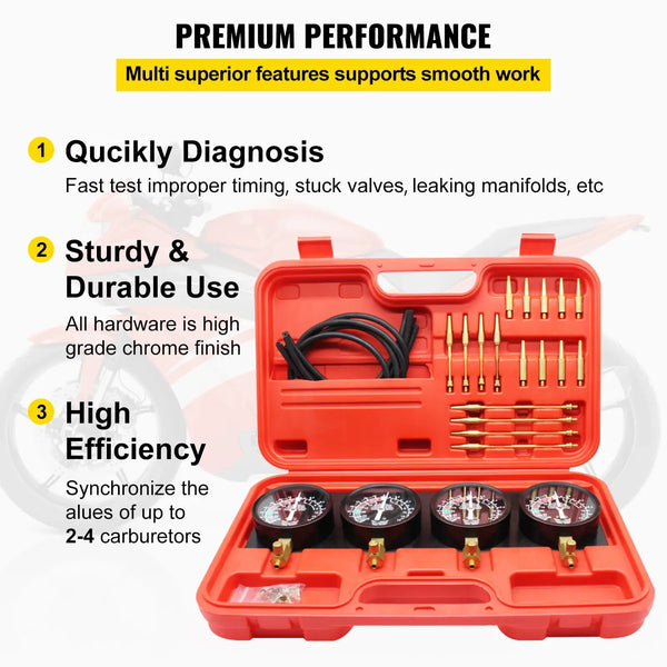 Motorcycle Carb Sync Tool Gauge Kit — product image 4