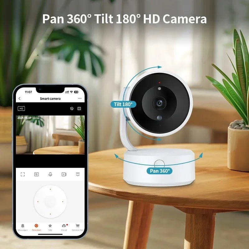 WIFI Tuya Indoor 5MP Camera - 360 Degree PTZ With 4x Zoom And Two Way Audio - stepyours.com