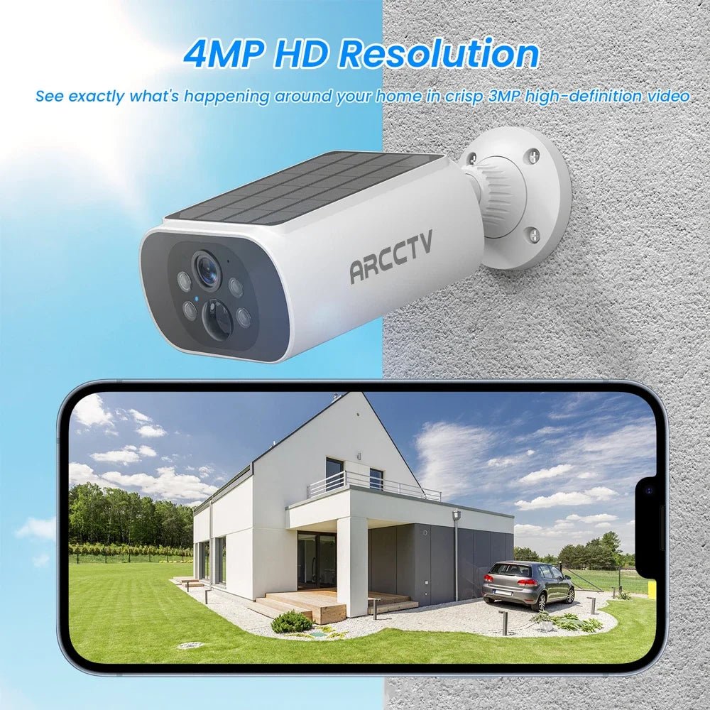 ARCCTV 2K Wireless Solar Camera - Humanoid Detection And Night Vision - stepyours.com