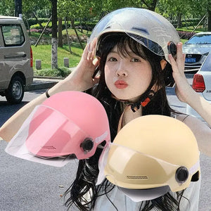 Cartoon Half Helmet With Goggles — product view 2