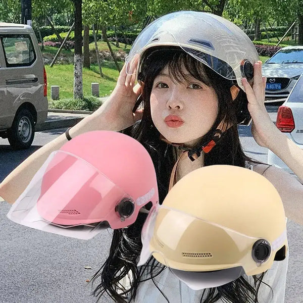 Cartoon Half Helmet With Goggles — product view 2