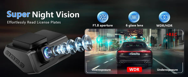 Hook Your Drive Kocam 4K UHD Dash Cam Dual Lens Night Vision Parking Monitor - stepyours.com