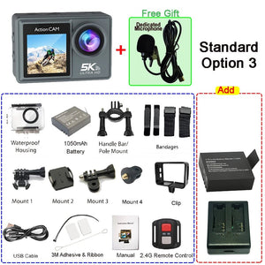 Adventure Ready Action Camera 5K 4K60FPS Dual IPS Touch LCD Waterproof 30M - stepyours.com