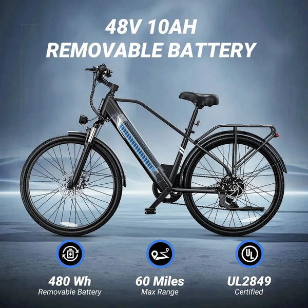 Dyu Electric Bike with Battery — product view 3
