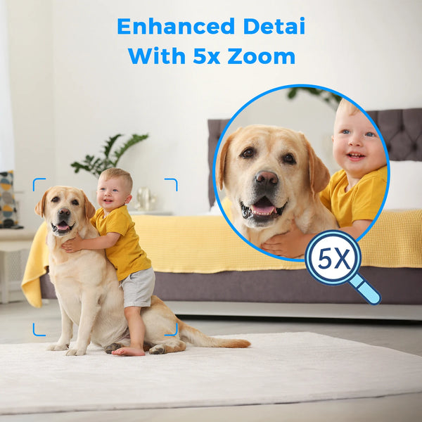 5MP HD WiFi Indoor Security Camera Featuring Night Vision and Two Way Audio - stepyours.com