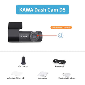 KAWA D5 2K Dash Cam For Car DVR With WiFi Voice Control WDR - stepyours.com