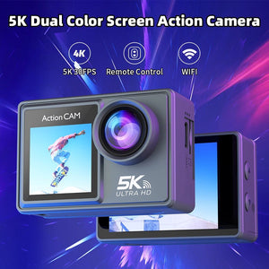 Adventure Ready Action Camera 5K 4K60FPS Dual IPS Touch LCD Waterproof 30M - stepyours.com