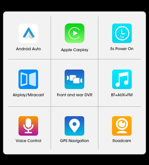 11.26 Inch Car DVR 4K Dash Cam Dual Lens Wireless CarPlay Android Auto Monitor - stepyours.com