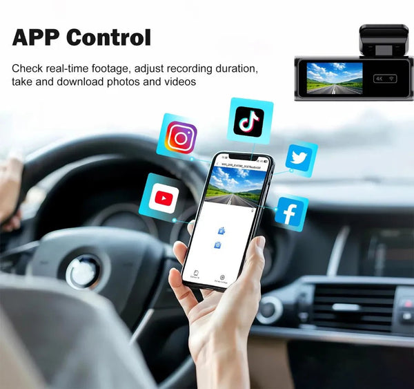 Ultra HD 4K Car Dash Cam With WIFI DVR Night Vision 24H Parking GPS - stepyours.com