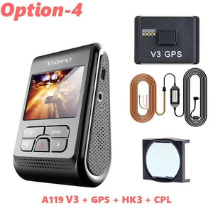 VIOFO A119 V3 2K Car Dash Camera With Parking Mode G Sensor Rota Lens - stepyours.com