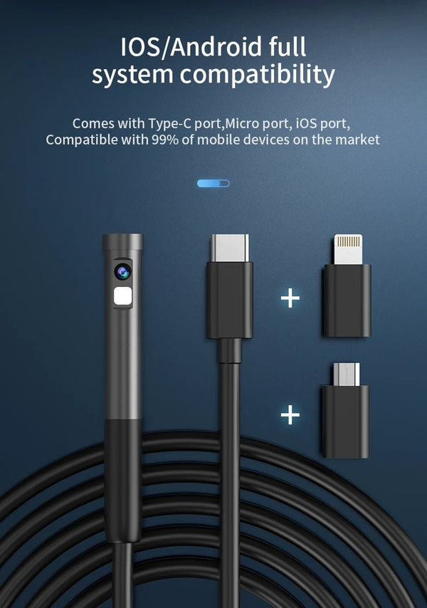 INSKAM WiFi Endoscope Camera Dual Lens Borescope Waterproof For Car Plumbing - stepyours.com
