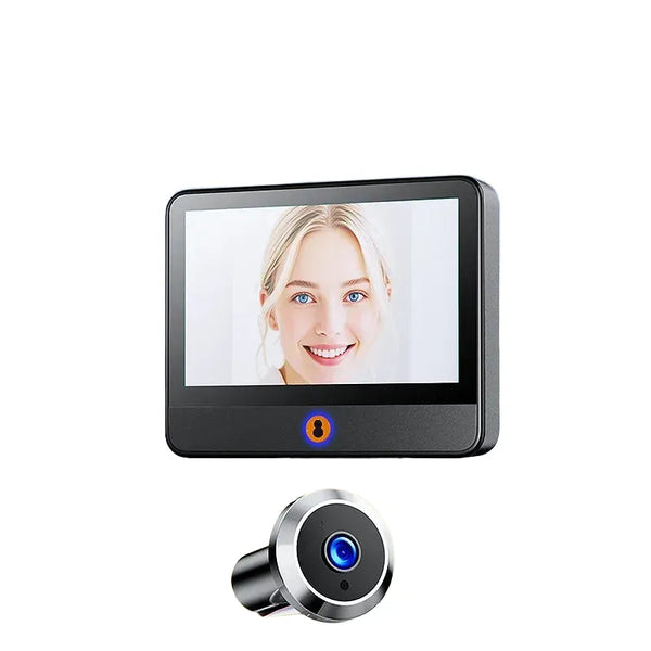 Danmini 4.3'' Visual Doorbell Peephole 1080P Camera App Remote Control Digital Cat Eye Night Vision Outdoor Monitor Door Viewer by stepyours.com
