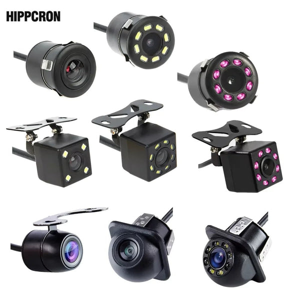 Hippcron Car Rear View Camera 4 LED Night Vision 170 Degree Waterproof CCD - stepyours.com
