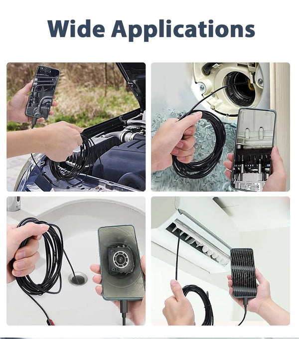 KERUI 2MP Industrial Endoscope Camera - Dual Lens, IP67 Waterproof, Type - C Ready - stepyours.com