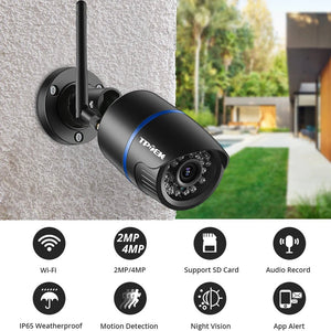 CamHi CamHipro 4MP Outdoor WiFi IP Camera - 2 - Way Audio Security Bullet - stepyours.com
