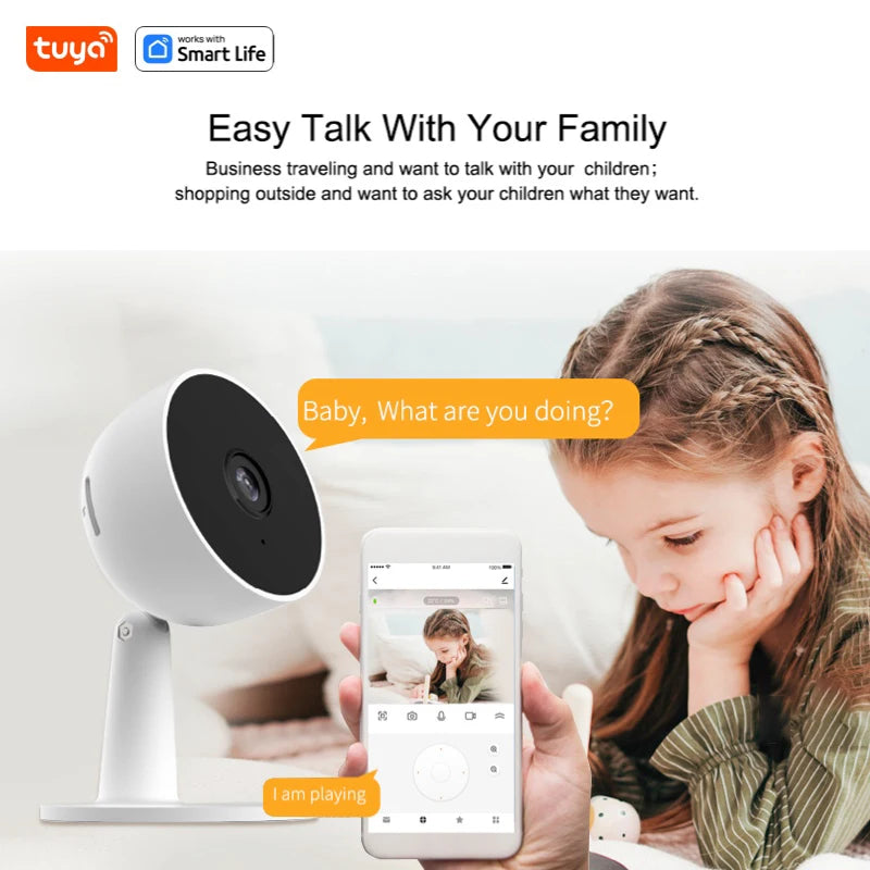 Tuya Smart 1080p WiFi Security Camera With 2 Way Audio And Motion Tracking by stepyours.com