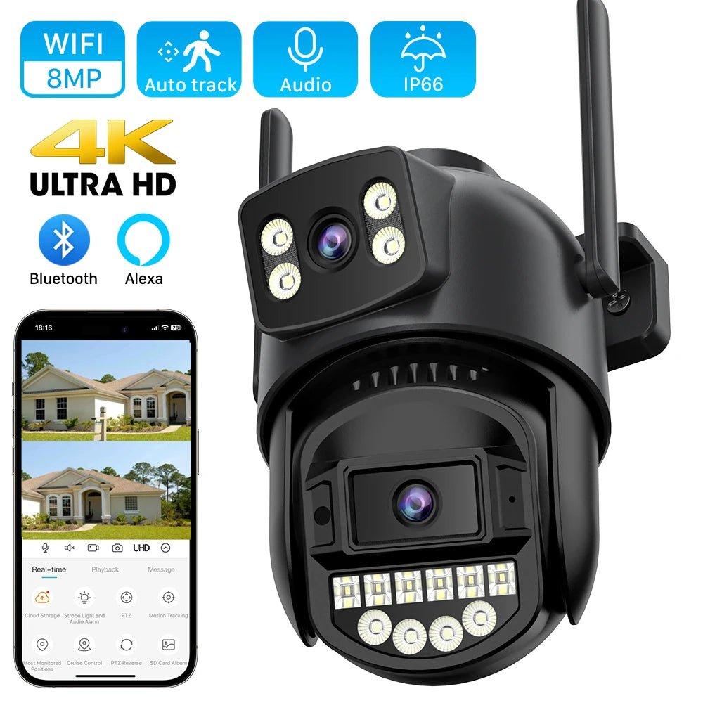 ANBIUX 8MP Dual Lens PTZ IP Camera with AI Humanoid Detection - stepyours.com