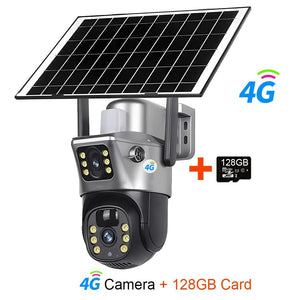 V380 Pro Solar Camera - Dual Lenses 8MP 4K 4G WiFi Night Vision - stepyours.com
