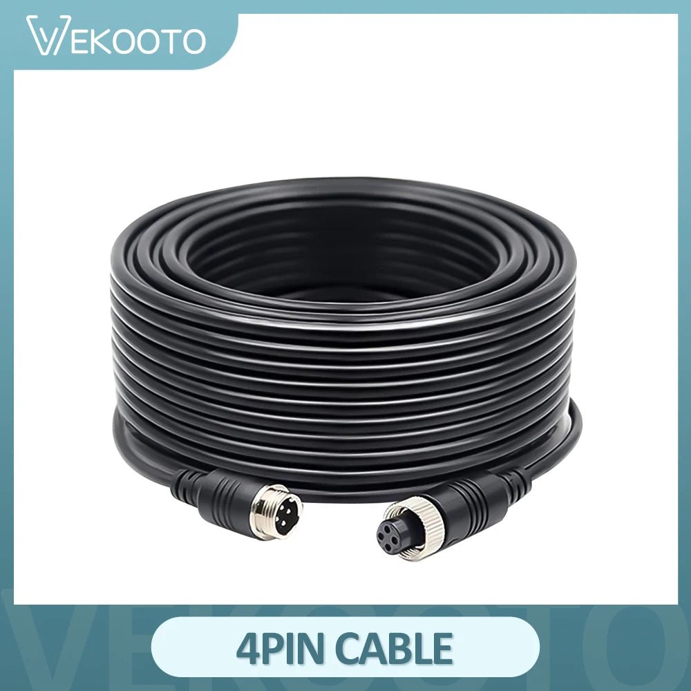 4 Pin Aviation Video Extension Cable 10M for Truck Bus Monitor Camera - stepyours.com