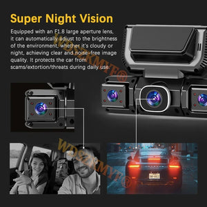 4 Camera 360 Degree Car DVR Dash Cam 1080P WiFi Front Rear Parking Monitor Gift - stepyours.com