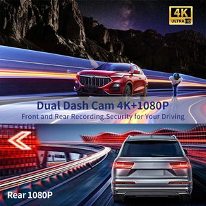 4K Car DVR Touch Screen Dash Cam CarPlay Android Auto Night Vision - stepyours.com