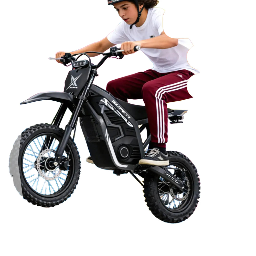 Eskute Nova X Electric Dirt Bike for Teens & Adults, 14"/12" Fat Tire Electric Motorcycle, 48V23AH Battery Nova Ebike 35-46MPH Ebike, Full Suspensions E-Moped for Kids, Teens & Adult