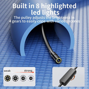 8mm Endoscope Camera 2 In 1 iOS Type C Mini Borescope With 8 LED Lights - stepyours.com