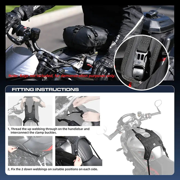 Rhinowalk Motorcycle Tank Bag Set With Base Universal 10L Internal Waterproof Outdoor Riding Pack Travel Shoulder Bags Saddle