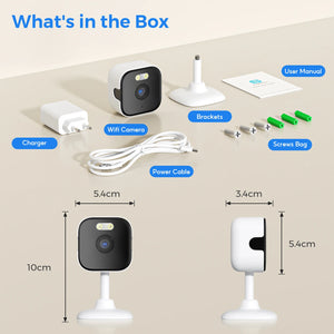 BESDER 5MP Mini Cube Camera - AI Human Detection and Two - Way Audio - stepyours.com