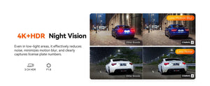 Sherway 3 Channel 4K Car Dash Cam With GPS Recorder 170 Degree Front Lens LCD - stepyours.com