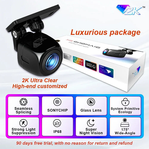 Rear View Camera 200 Degree AHD 1920X1080P Golden Fisheye Lens HDR Night Vision - stepyours.com