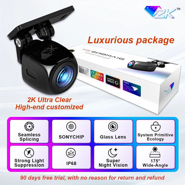 Rear View Camera 200 Degree AHD 1920X1080P Golden Fisheye Lens HDR Night Vision - stepyours.com