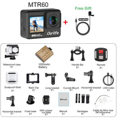 Ourlife 5K 30FPS Action Camera 2 Inch LCD 170 Degree Waterproof Remote Control - stepyours.com
