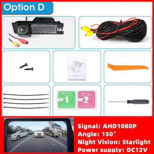 HD Rear View Backup Camera with License Plate Light for Buick Regal Excelle GT Opel Astra Fiat - stepyours.com