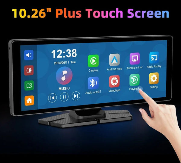 4K Dash Cam With Wireless CarPlay Android Auto GPS 7 Inch Or 10.26 Inch - stepyours.com