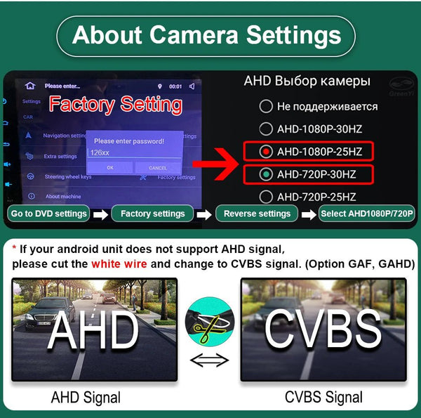 170 Degree AHD 1080P Flip Emblem Rear View Camera For VW Golf 6 7 8 - stepyours.com