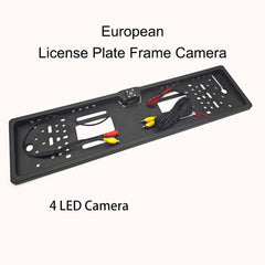 4 8 12 LED European License Plate Rearview Camera Frame Night Vision For Truck - stepyours.com