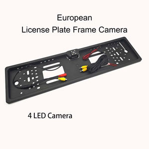 4 8 12 LED European License Plate Rearview Camera Frame Night Vision For Truck - stepyours.com