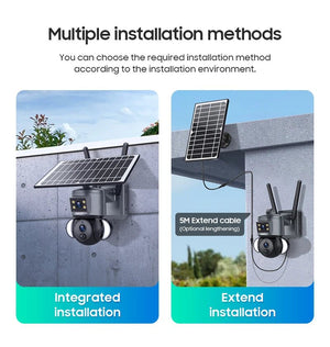 SHIWOJIA 4K 8MP Solar Camera With 4G SIM WiFi Color Night Vision PTZ Dual Lens - stepyours.com