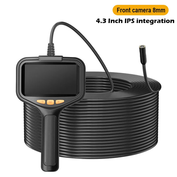 Four Point Three Inch Industrial Endoscope Camera 1080P HD 50m Rigid Cable - stepyours.com