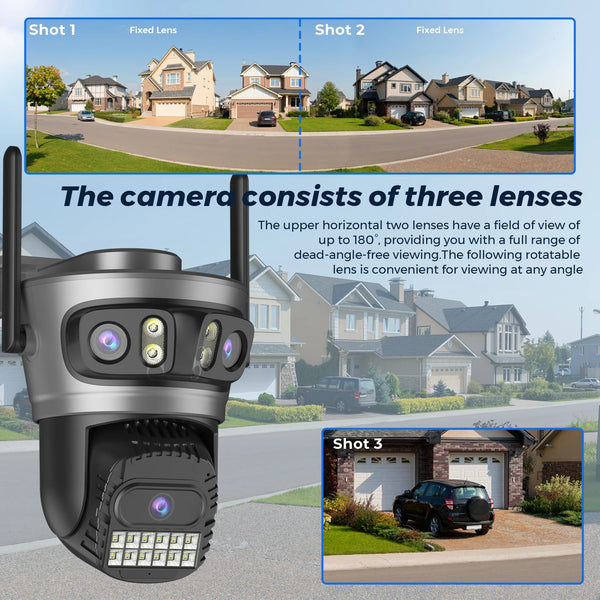 BESDER 15MP WiFi Outdoor PTZ Camera With Auto Tracking 5X Digital Zoom CCTV - stepyours.com