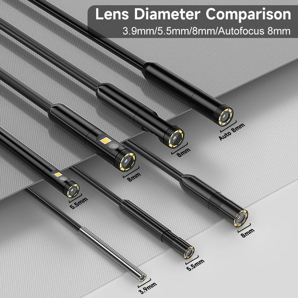 ENWOR Industrial Endoscope 4.3 Inch IPS Screen Autofocus Camera With Triple Lens - stepyours.com