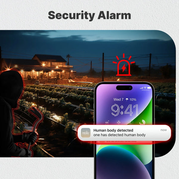 MOES Tuya Solar Powered 4G WiFi 4MP Security Camera With Color Night Vision - stepyours.com