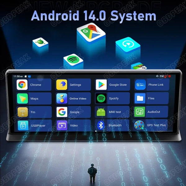 K60 Pro 11.3 Android 14 Screen GPS CarPlay Android Auto Dash Cam 1080P RearView - stepyours.com