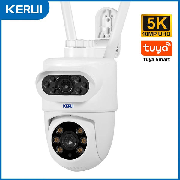 KERUI Outdoor 10MP 5K Dual Lens WiFi IP Camera PTZ - Tuya Compatible Smart Home - stepyours.com