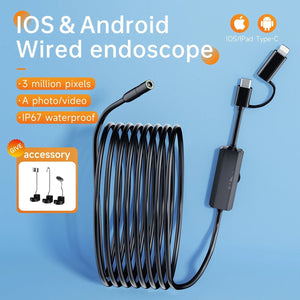 5.5 To 8mm Endoscope For Android And iPhone Real Time Boroscope Tight Spaces - stepyours.com